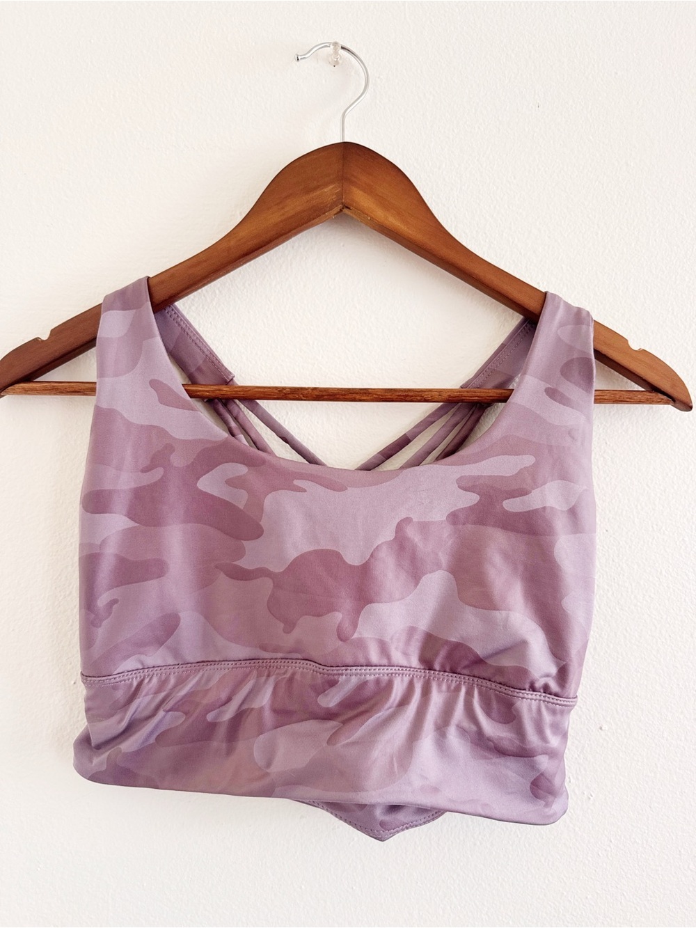 Women's Lavender Camo Sports Bra small